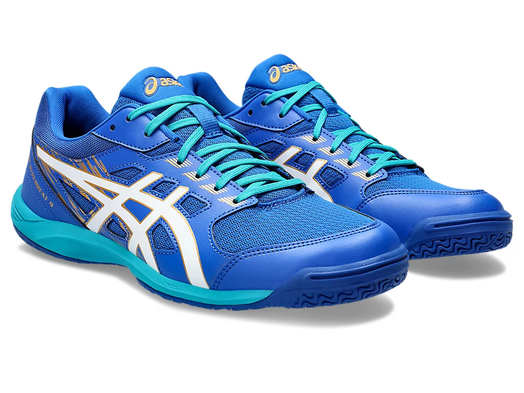 Asics Table Tennis Shoes ATTACK HYPERBEAT 4 Tuna Blue/White 1073A056 401 UNISEX