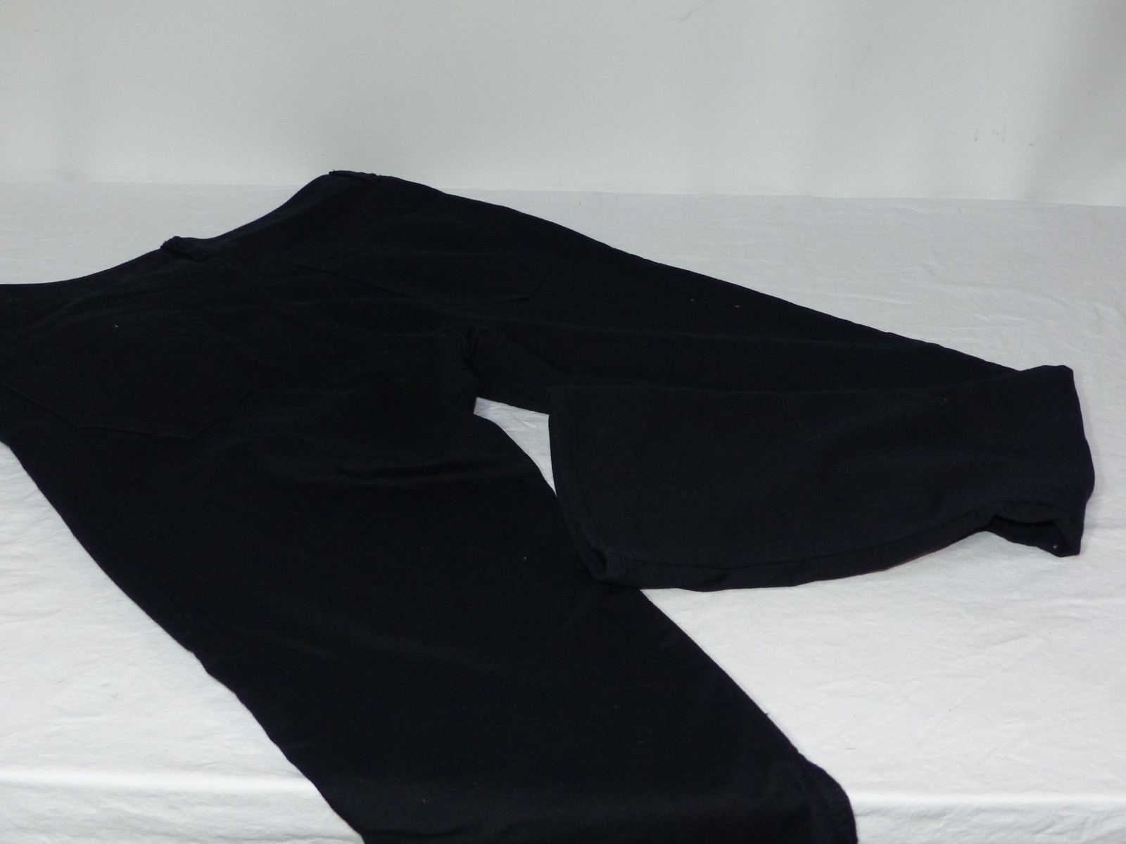 MENS SIZE 32X32 Straight Work Pants Cotton Chino Stretch Fit BLACK