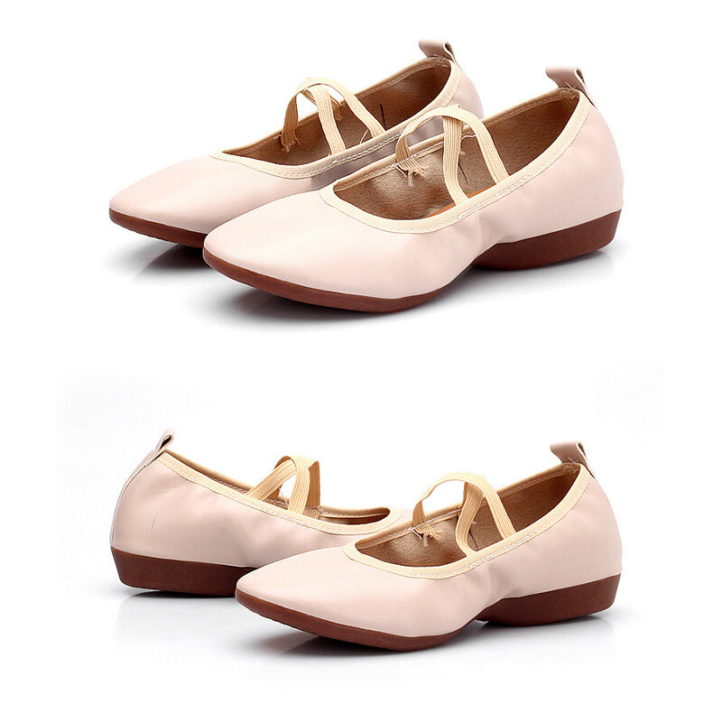 Women’s Dance Shoes Soled Flat Heel Soft Pu Leather Professional Dance Shoes