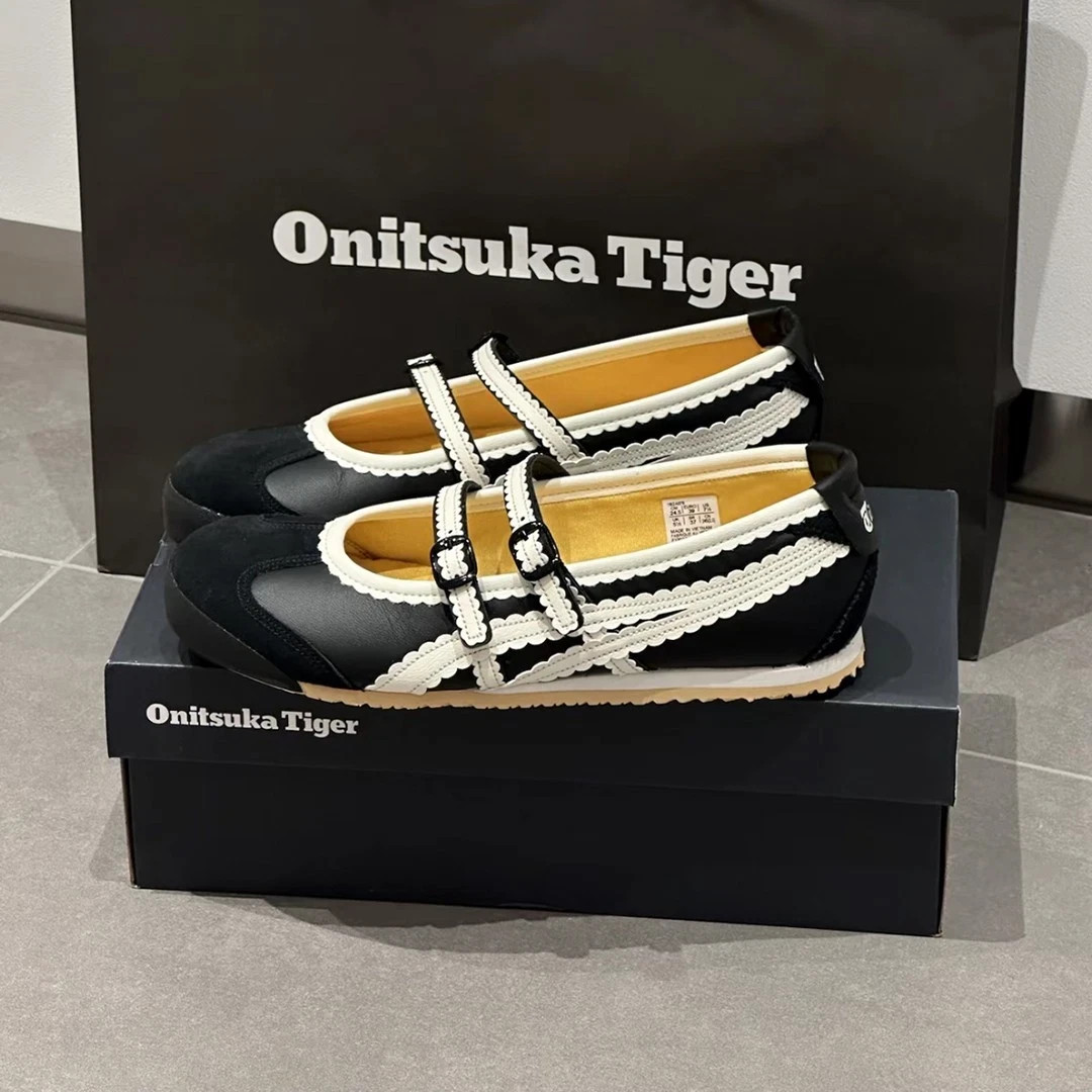 Womens Patou x Onitsuka Tiger Mexico 66 Tgrs Mary Jane Ballet Flats Muti-Color