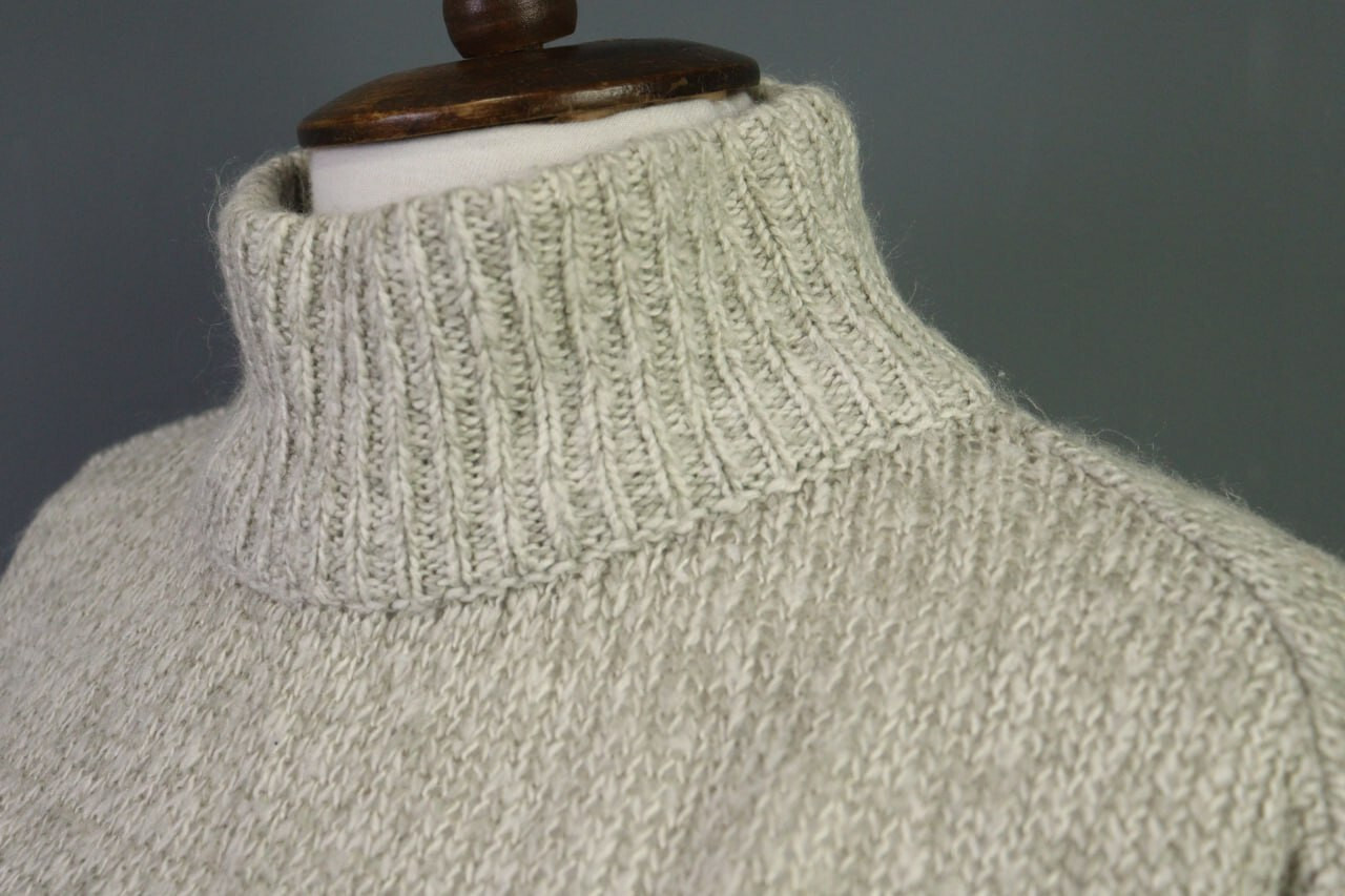 Ann Demeulemeester Ivory Turtle Neck Wool Knit Sweater Size L