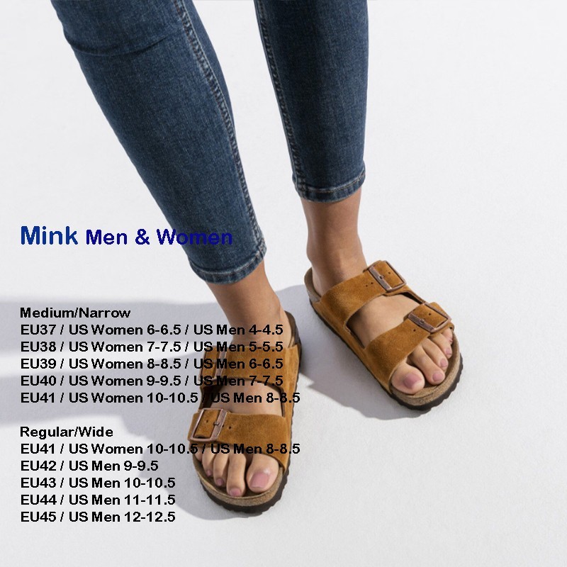 Birkenstock Arizona Soft Footbed Suede Leather Sandals Taupe-Mocha-Mink-Black