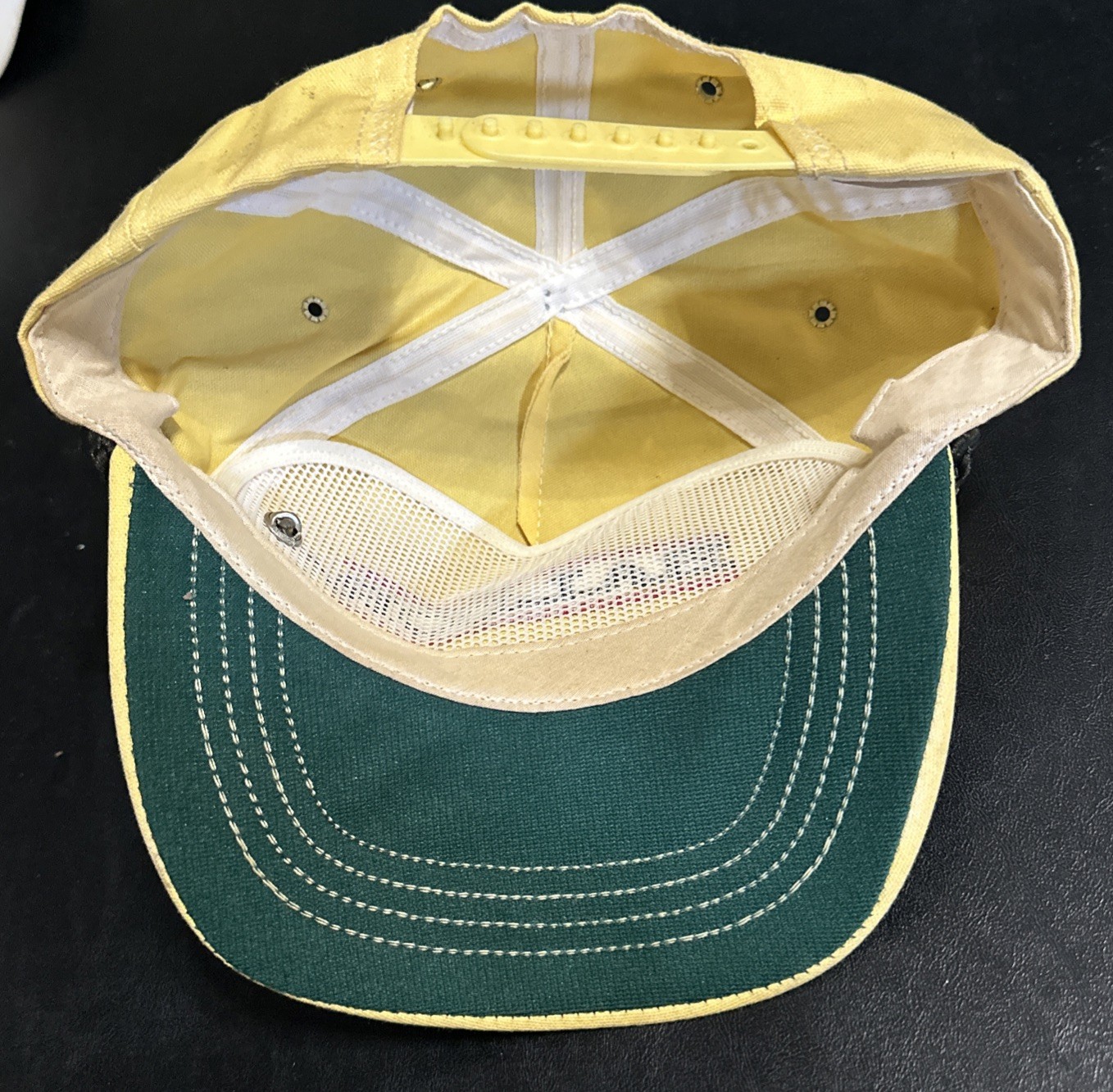 BALDOR Electric Motors vintage Yellow SnapBack Hat. With Mustang Lapel Pin