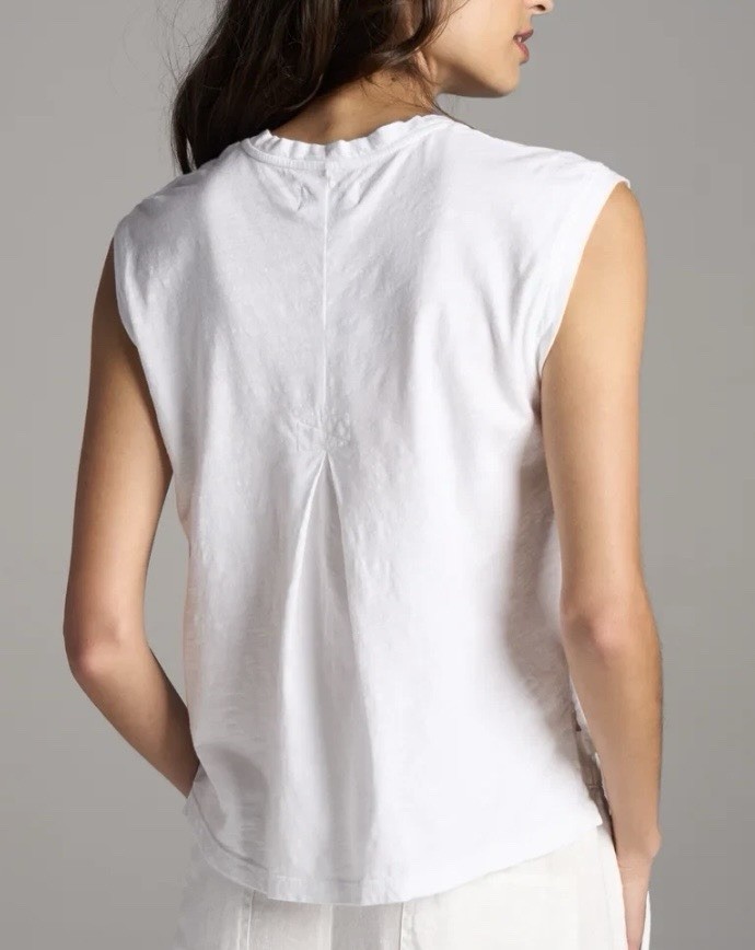 ROWAN Savannah Muscle Tank White 100% Cotton Women’s Size Large – NWT