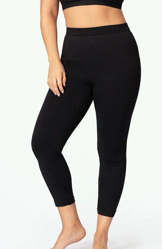Empetua By Shapermint Daily Flaunt Mid Waist Shaping Capri Small Black New
