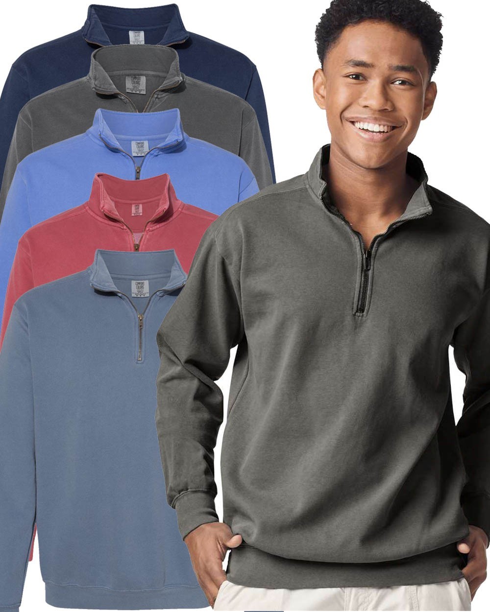 Comfort Colors Unisex Garment-Dyed Quarter-Zip Sweatshirt – 1580