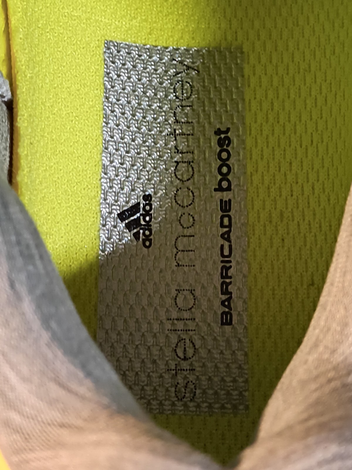 Adidas Stella McCartney Barricade Boost women’s tennis shoes Size 6 Neon Yellow