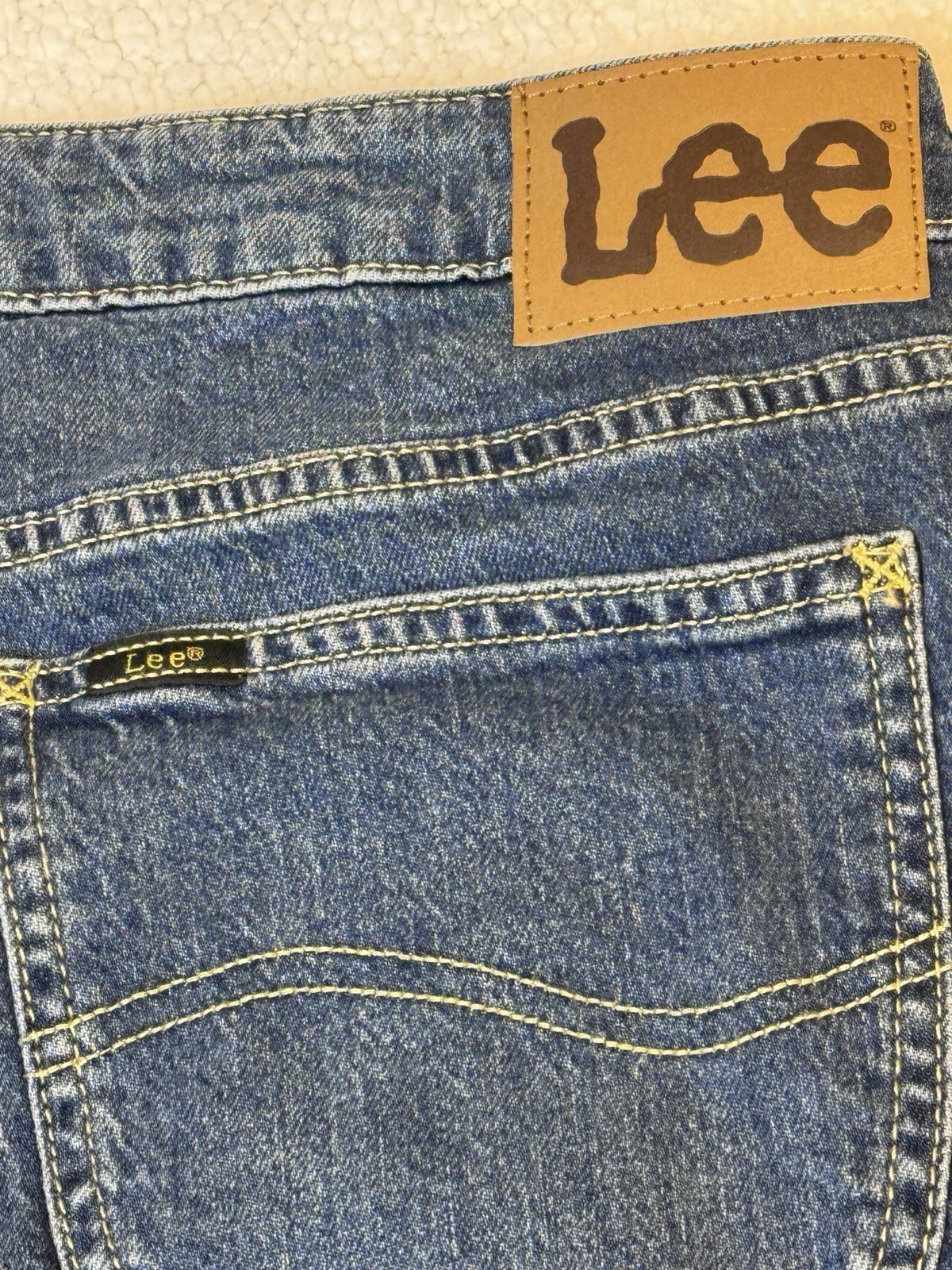 Lee Classic Fit Straight Leg Blue Denim Jeans Women’s Size 14M See Size Chart