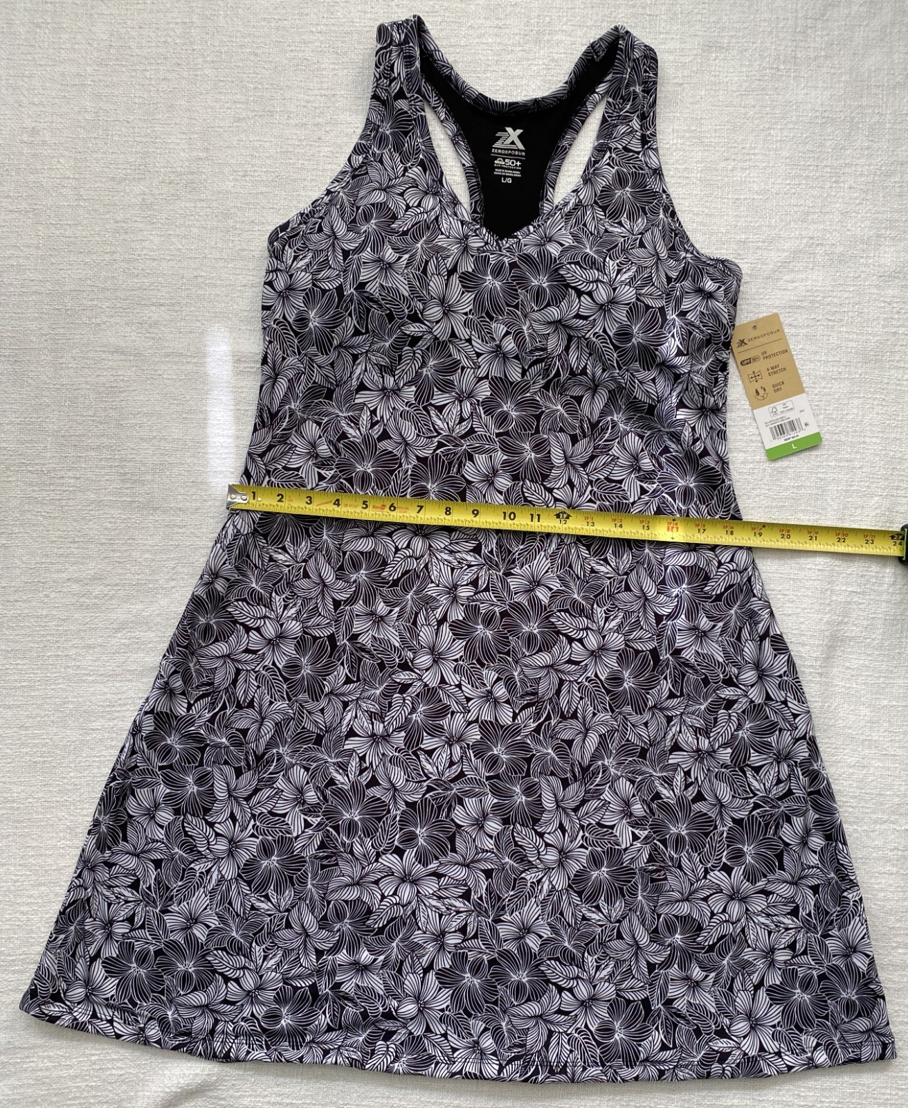 ZEROXPOSUR WOMENS MULTI-COLOR FLORAL ACTIVE DRESS – SIZE LARGE – NWT
