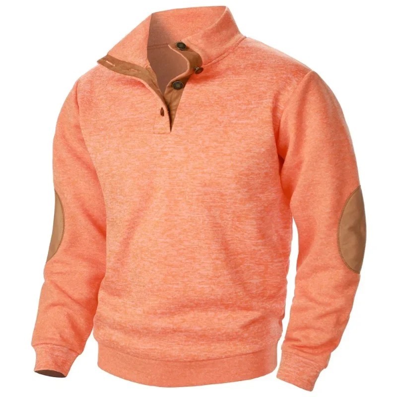 Men’s Long Sleeve Stand Collar Sweatshirt Casual Outdoor Streetwear Pullover