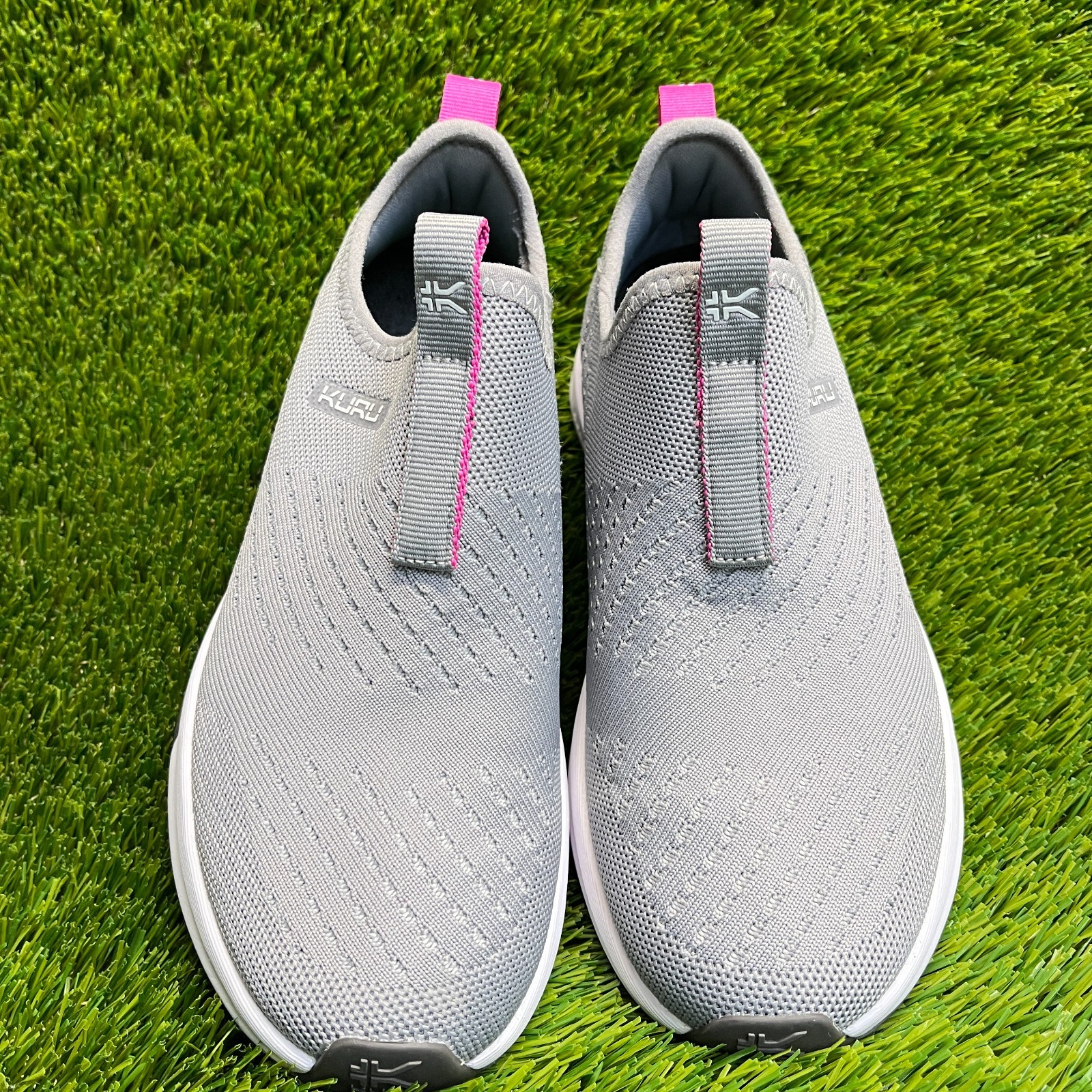 Kuru Atom Womens Size 6.5 Gray Purple Athletic Walking Slip On Shoes Sneakers