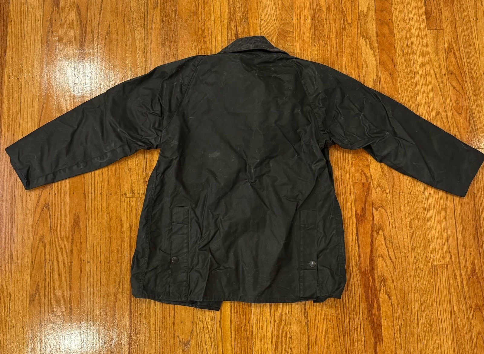 Barbour Bedale A105 Men’s Navy/Black Waxed Jacket Size 38 Lined Pockets