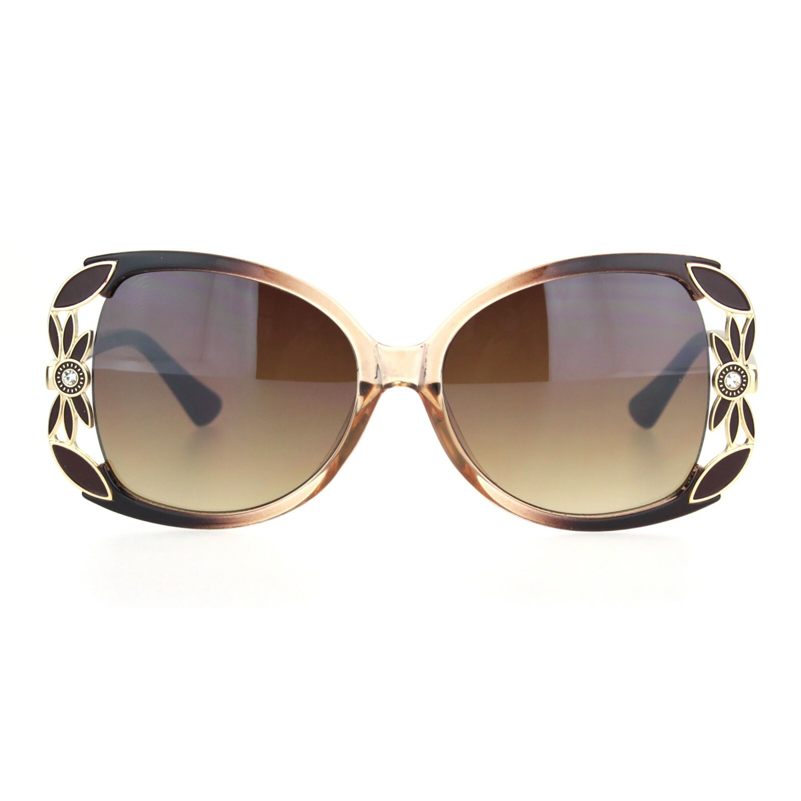 Rhinestone Flower Jewel Design Womens Sunglasses Luxury Fashion UV 400