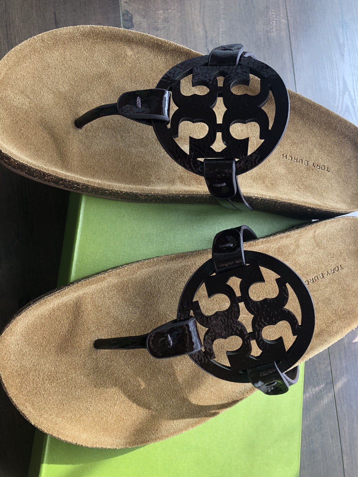 New Tory Burch Miller Cloud Plum Various Sizes Leather Sandals