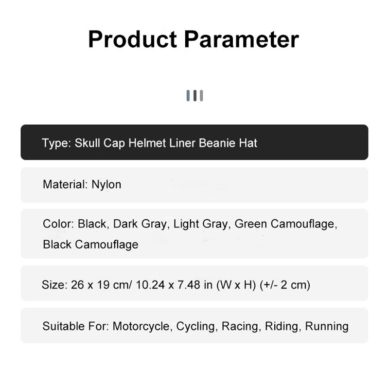 Skull Cap Helmet Liner Sweat Wicking Cycling Cap Beanie Hat Running Cap Headwear