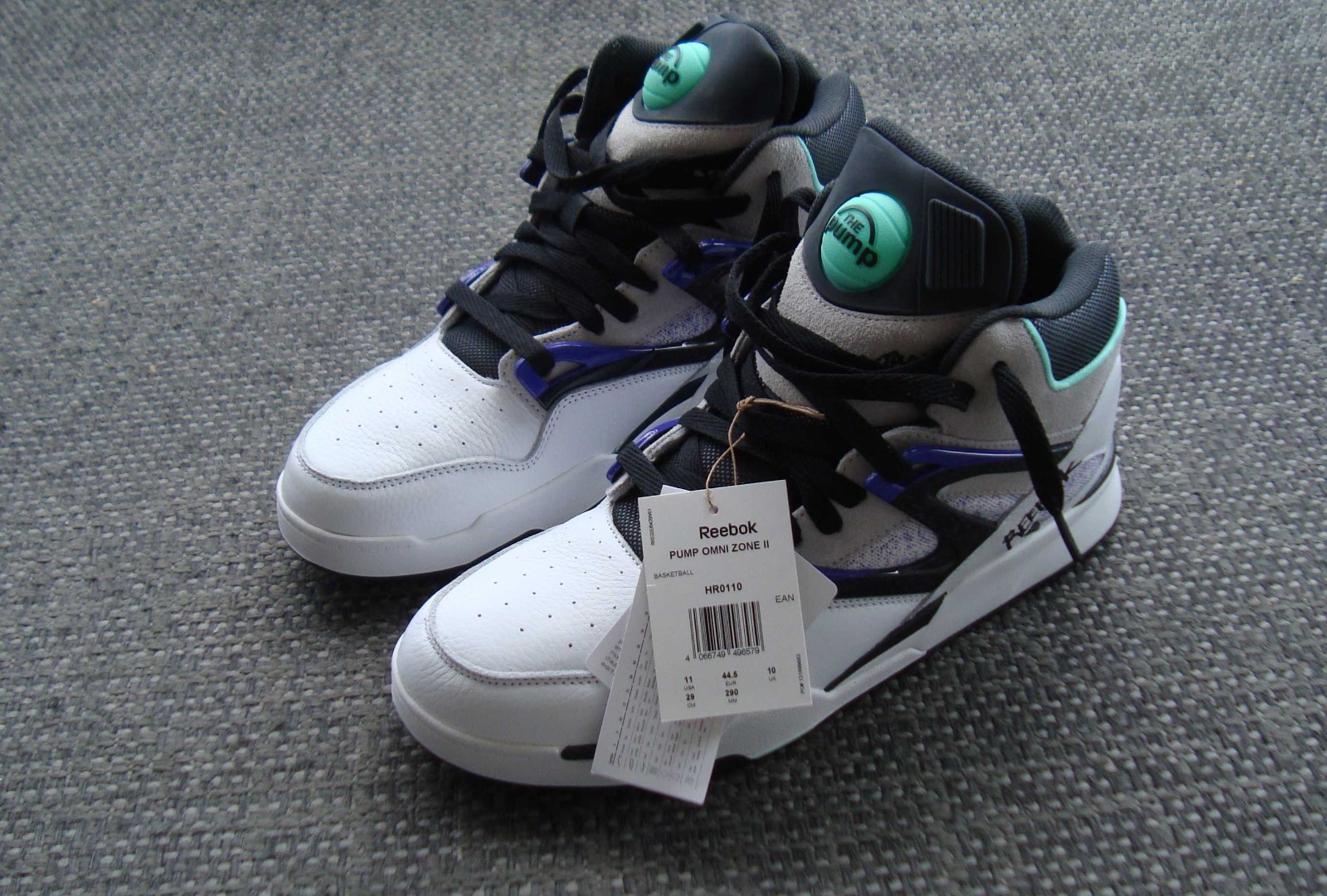 Reebok Pump Omni Zone 2 II Blacktop HR0110 mint unworn 2023 limited ed free ship