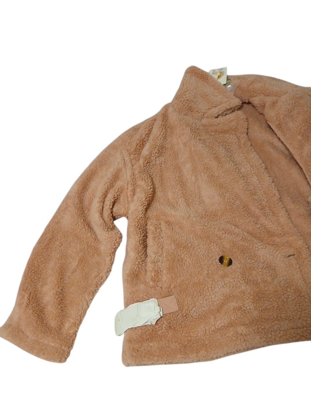 Prettygarden Brown Fleece Basic Coat Button Lined Unisex Baby & Toddler Size M