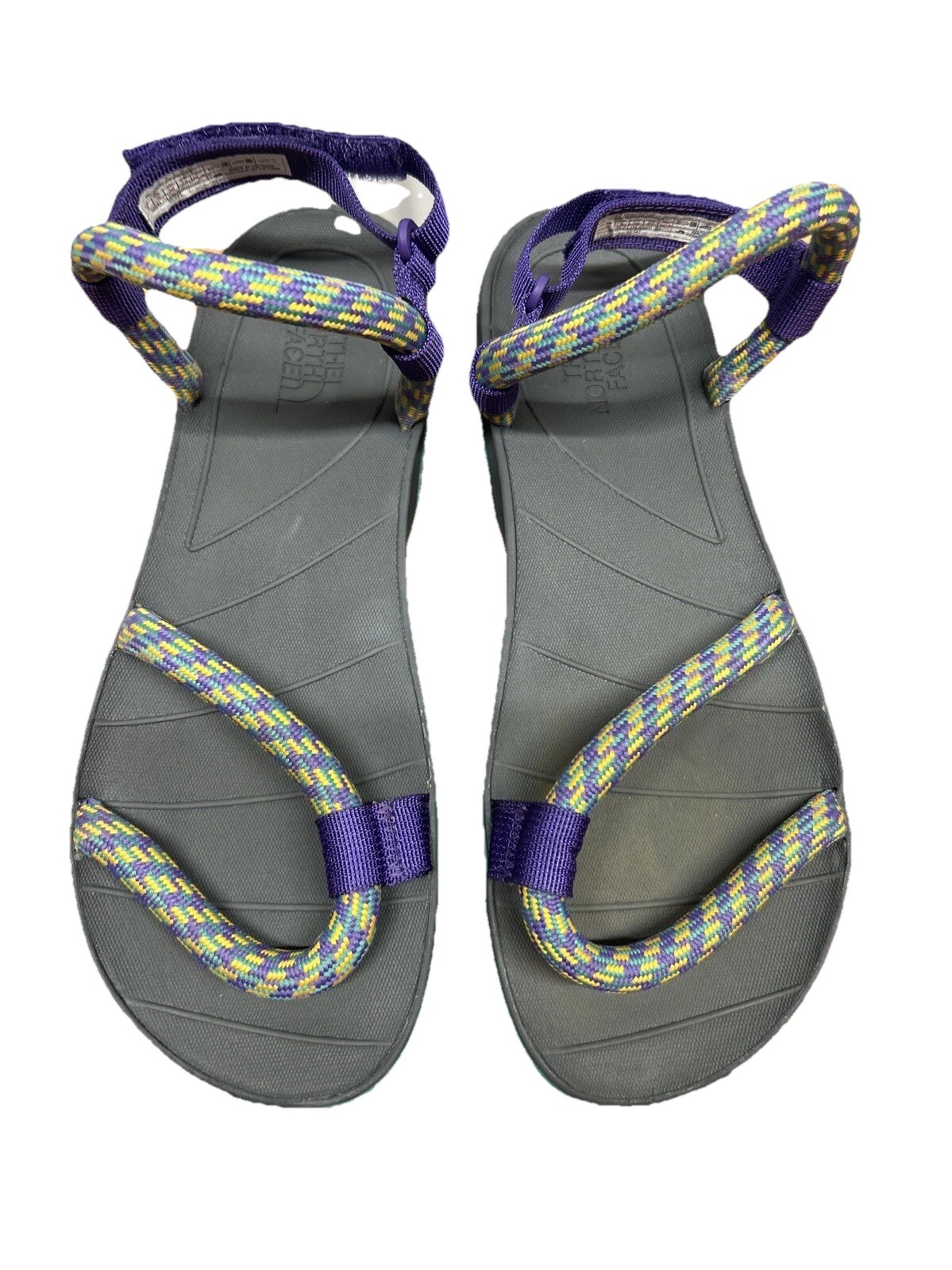 The North Face Base Camp Switchback Sandals Size 8 Purple Strap Multicolor Ropes