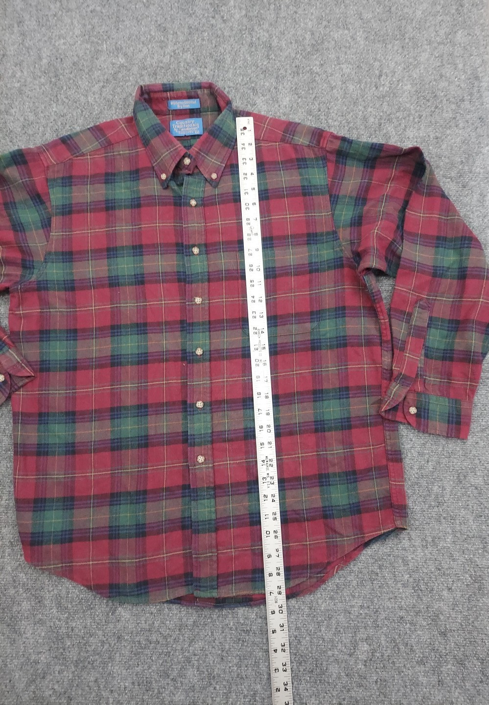 Pendleton Shirt Men Large Plaid Burgundy Country Traditionals Wool USA Flannel