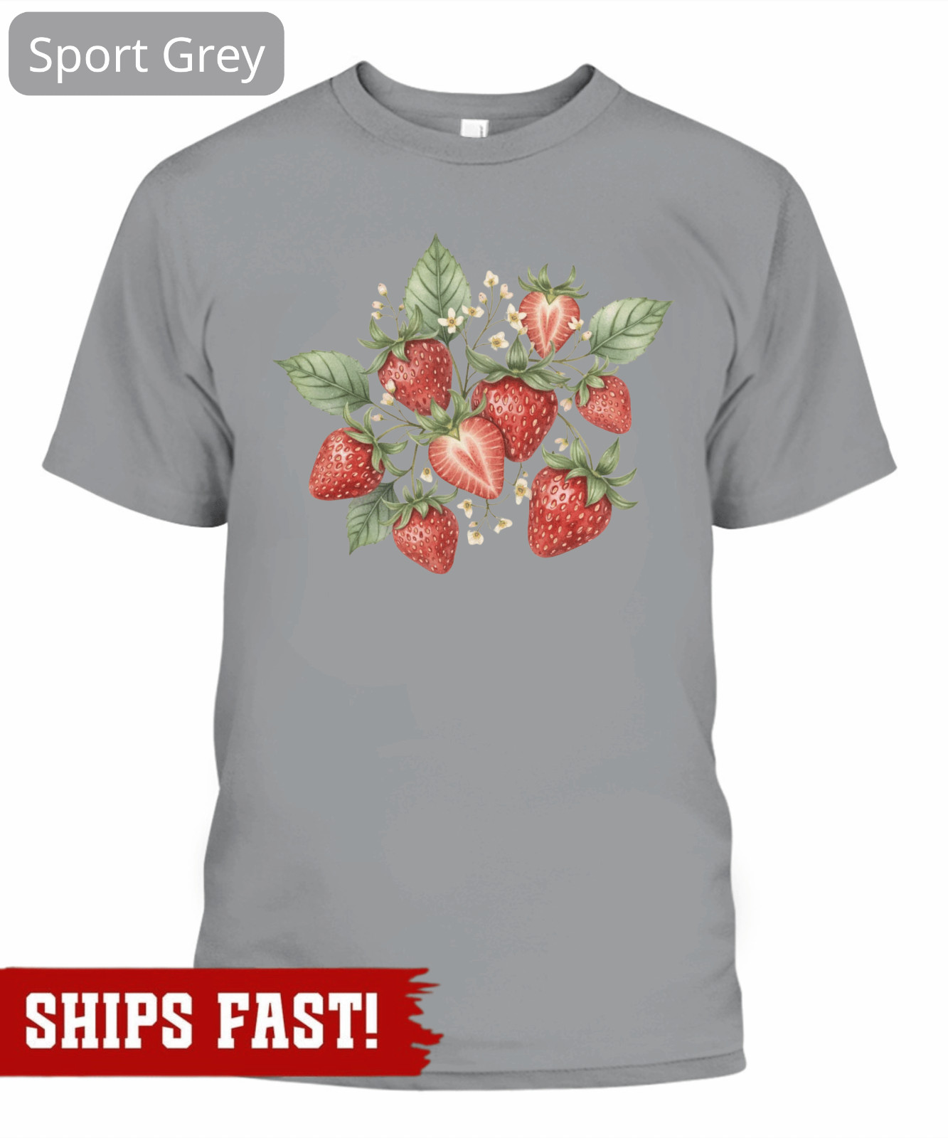 Vintage Strawberry Shirt, Retro Strawberry Plant Botanical Shirt, Cottagecore Be