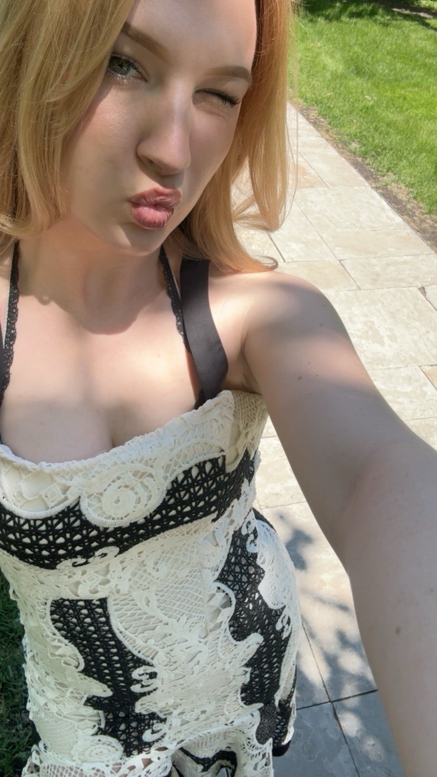 Black and White Lace Dress