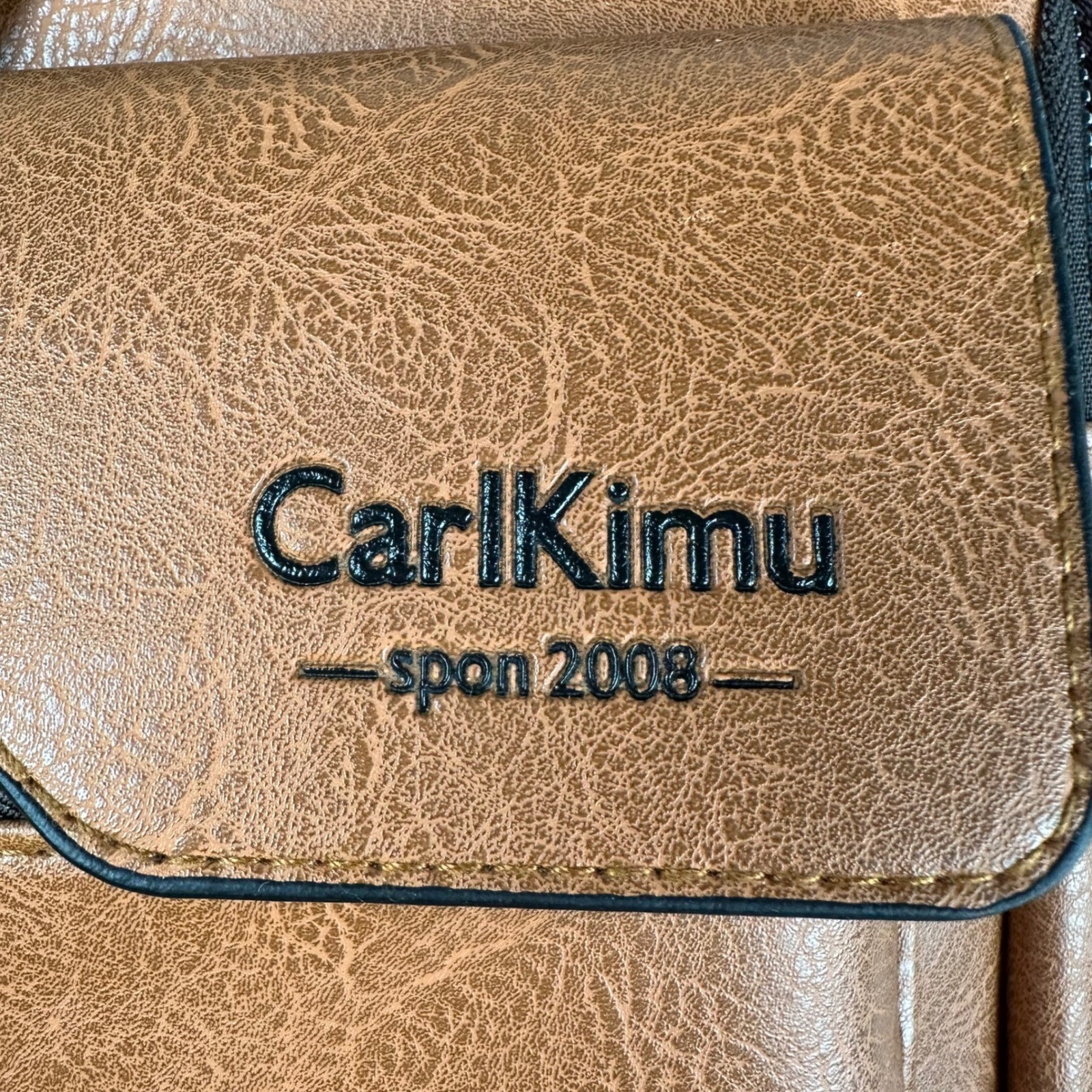 CarlKimu Brown PU Leather Crossbody Messenger Bag Adjustable Strap Utility NWOT