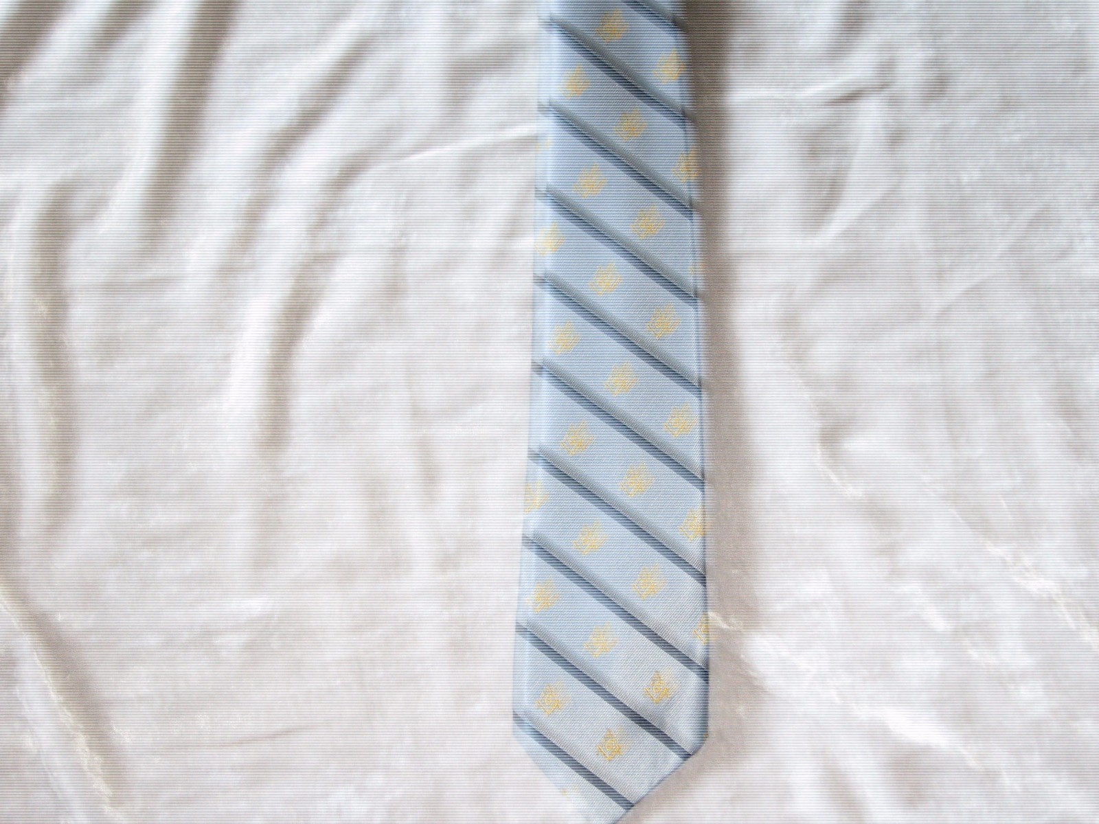 Masonic Square Compass Logo Mens Neckties Stripe Free Mason Fraternity NEW!
