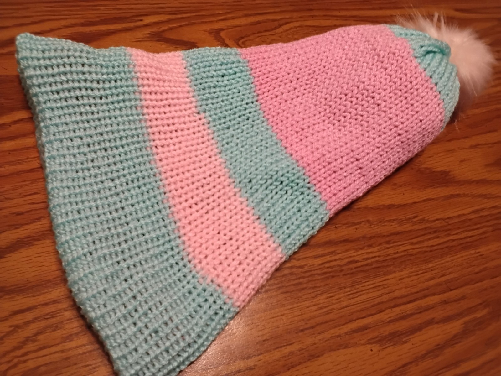 Warm Winter Reversible 2-layer Slouch Hat Beanie Turquoise, Pink, L, One Size