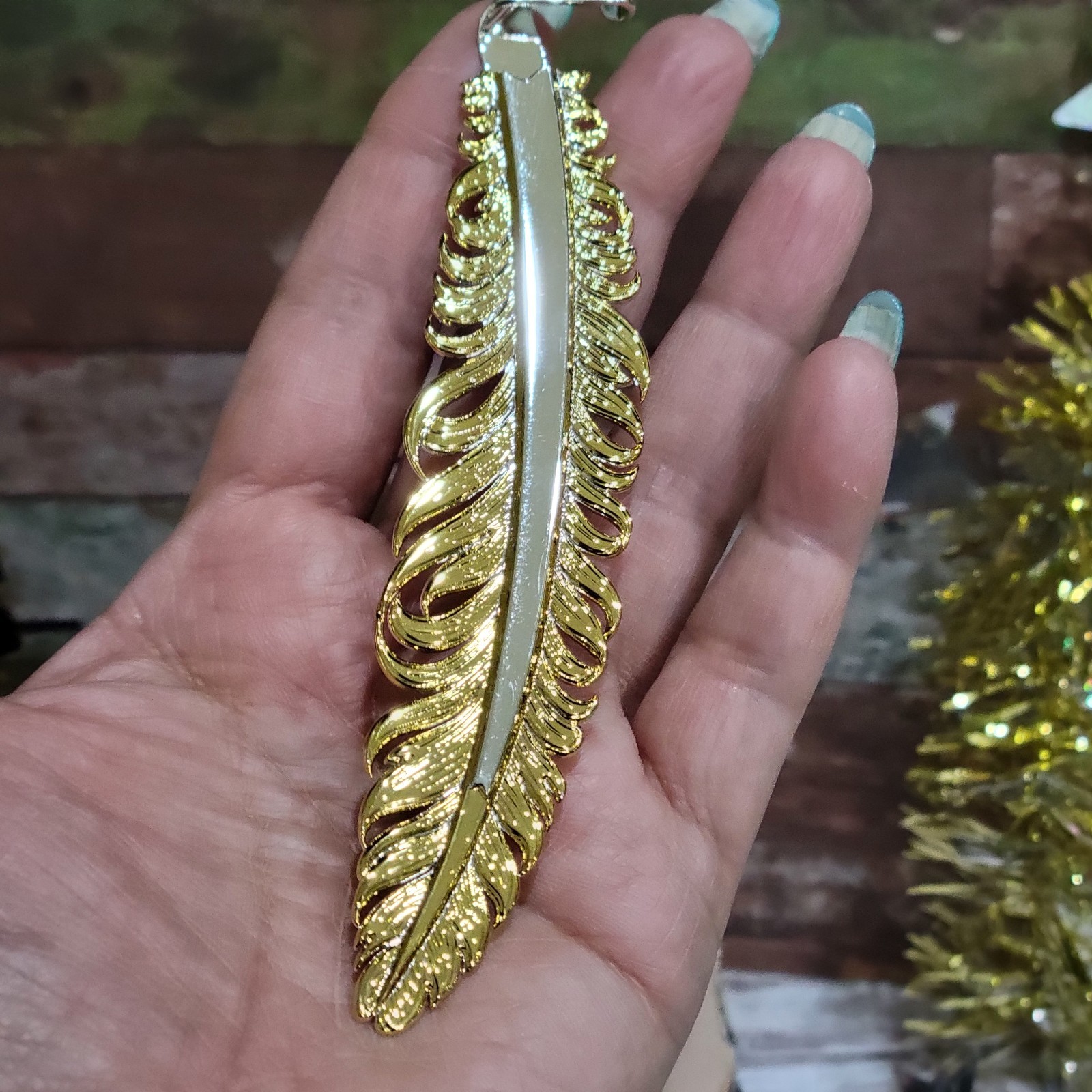 Silver Gold Hat Feather for Cowboy Hat Two Tone Pluma Gift Item