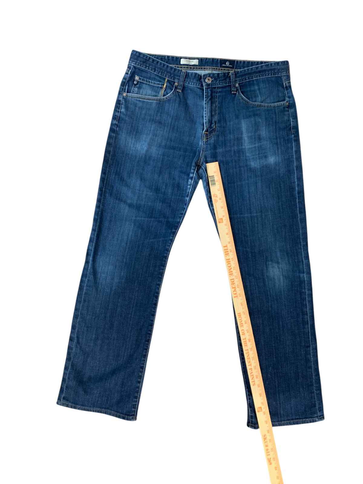 AG Adriano Goldschmied The Protégé Jeans Mens 36×32 Whiskering Med Wash Made USA
