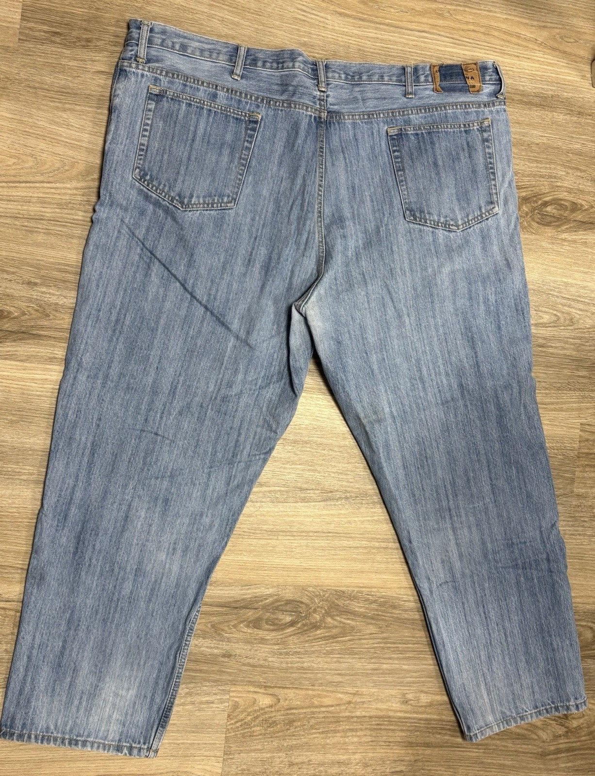 2-Arizona Jean Co Mens Relaxed Fit Light Stone Denim Blue Jeans Size 48×30 – NEW