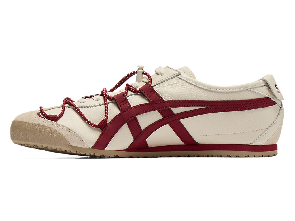 Onitsuka Tiger Mexico 66 VINY 1183C577-201 Beige Red Shoes Brand New With Box
