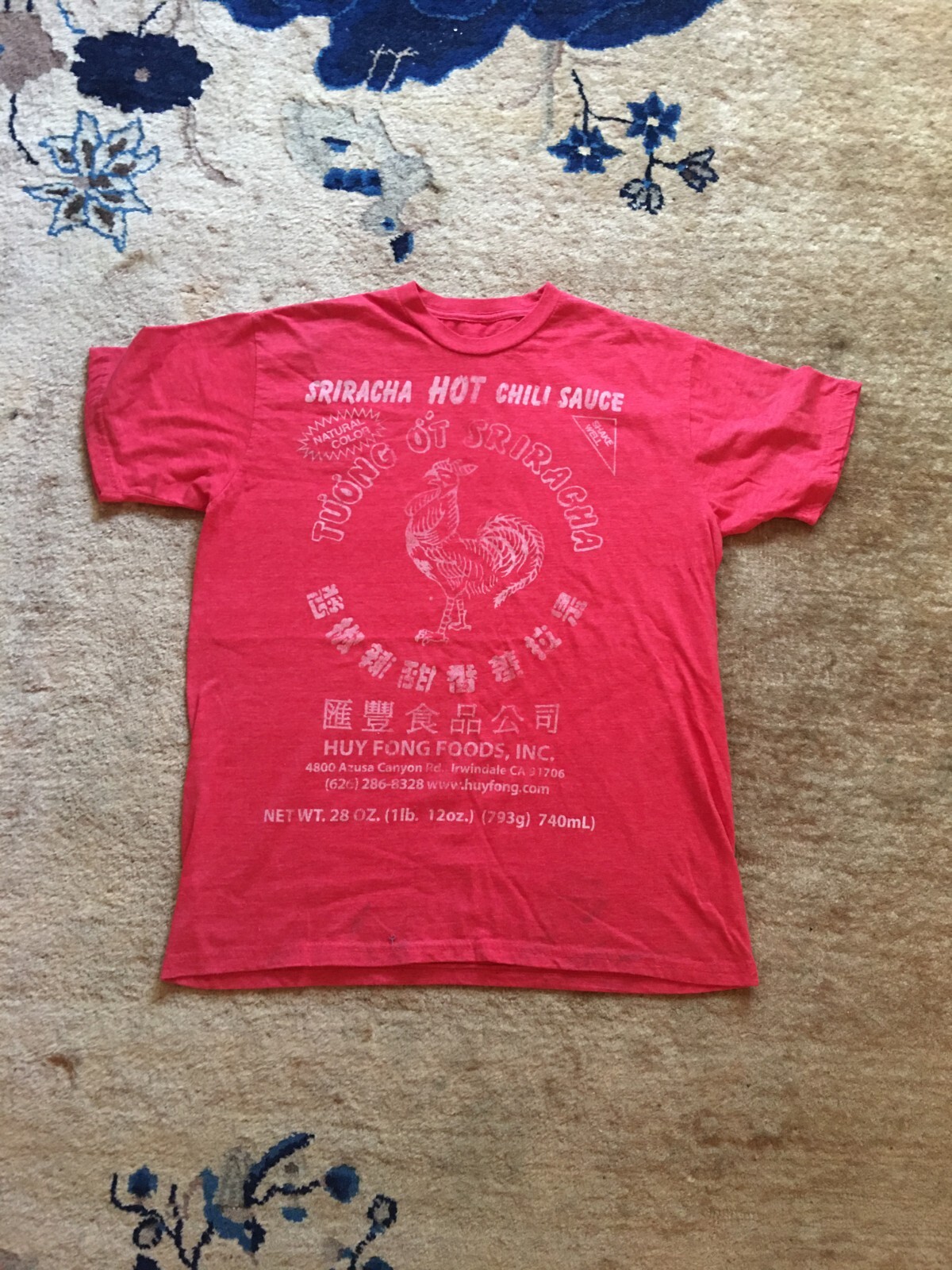 Savvy Sriracha Hot Chili Sauce Irwindale CA Red Men’s T-Shirt Huy Fong Foods Inc