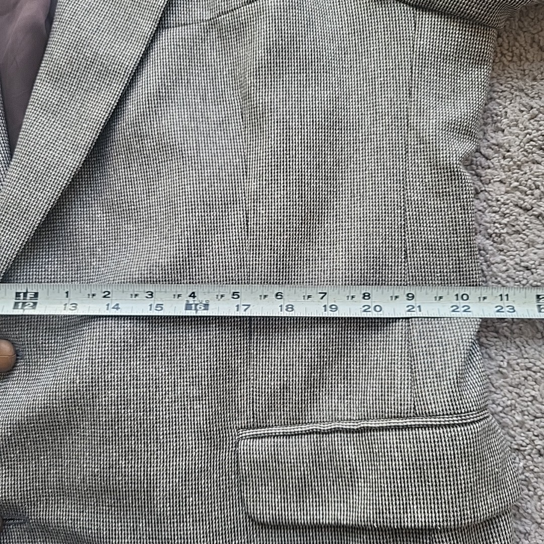 Deansgate Tailors Row Blazer Mens 46 Houndstooth Silk Wool Sport Coat Jacket