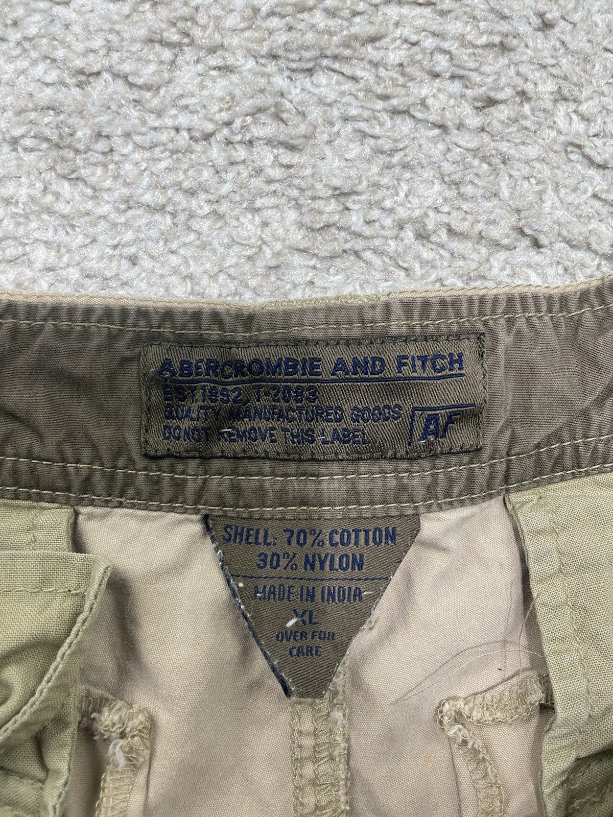 Y2K Abercrombie Fitch Cargo Pants XL 34X29 Paratrooper Baggy Gorpcore Grunge