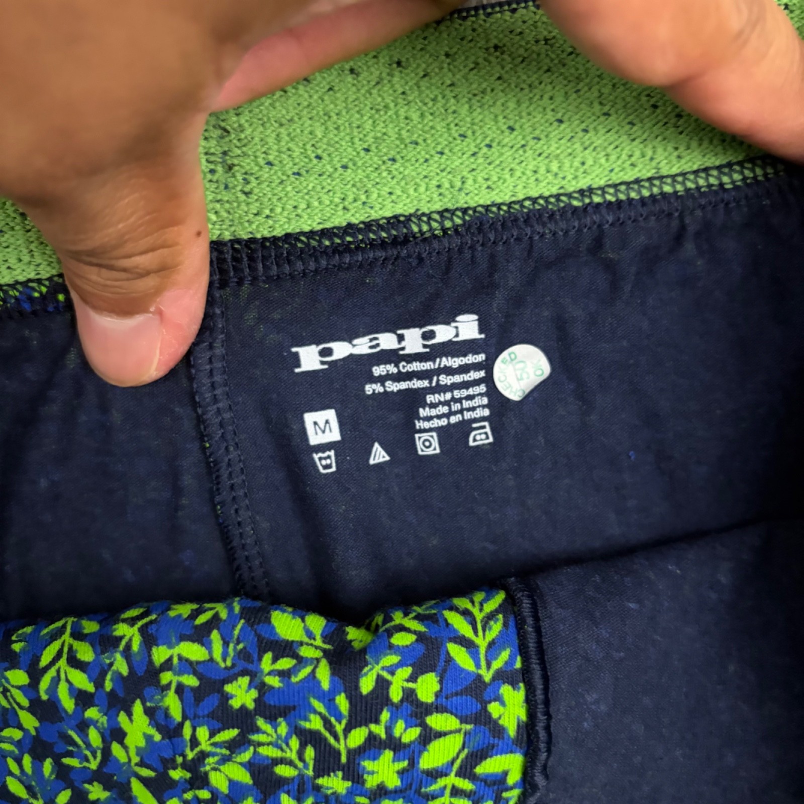 papi Boxer Brief Underwear Mens Medium Multicolor Floral Comfort Dad