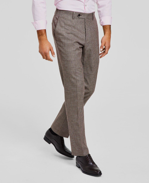 BAR III Burgundy Black Skinny Check Pants 30 X 30 New MIONPC5X0064