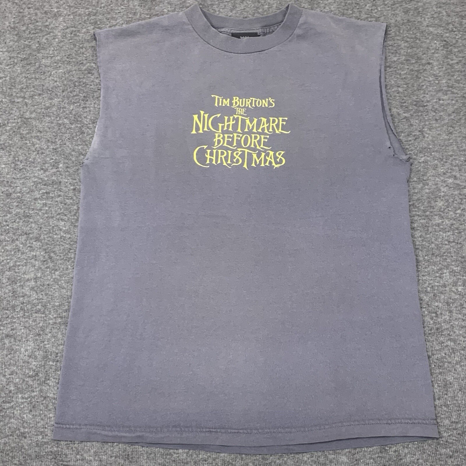 Vintage Nightmare Before Christmas Jack Gray Promo Cutoff Tank Medium Burton