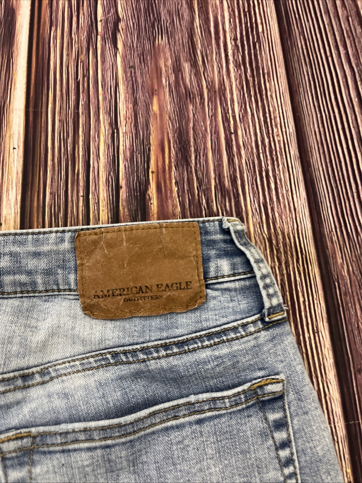 American Eagle Skinny Jeans Light Wash Extreme Flex Mens 34×32 (Actual 34×30)