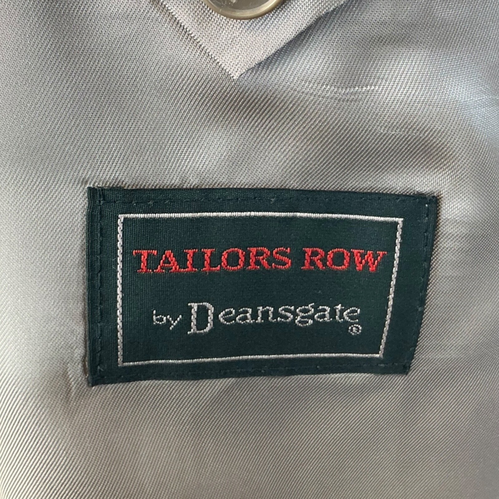 44R/46S Deansgate Houndstooth Green Beige Gray Blue Suit Jacket Sport Coat Blaze