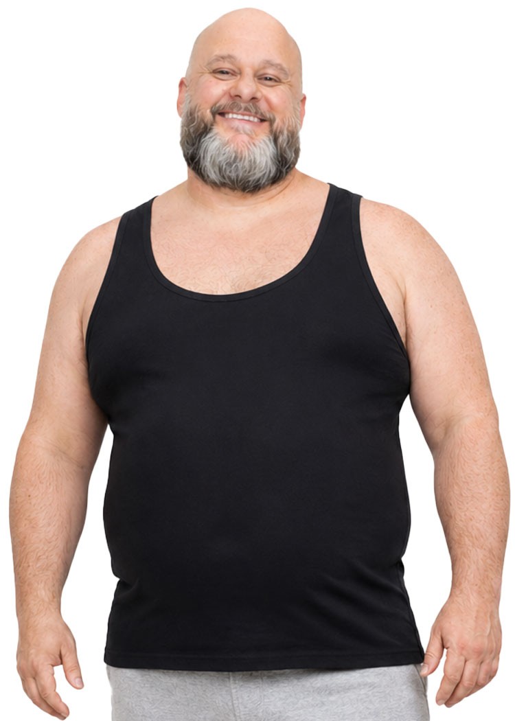 men’s underwear PLUS SIZES tank top wide shoulder cotton jersey from 2 XL to 10