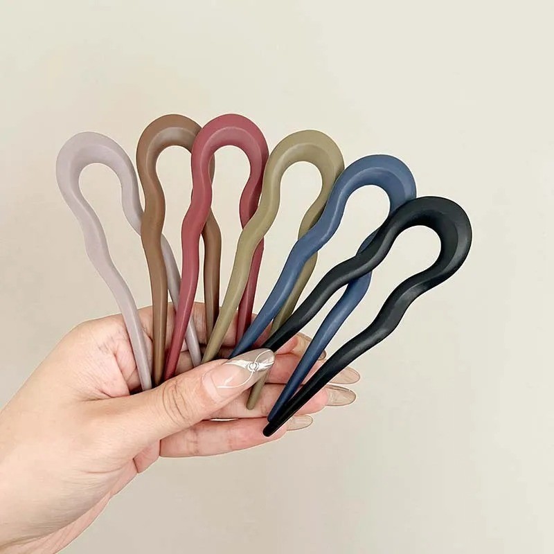 U-Shaped Hair Fork Tortoiseshell Acetate Acrylic Hairpin Fashion Hair Stick
