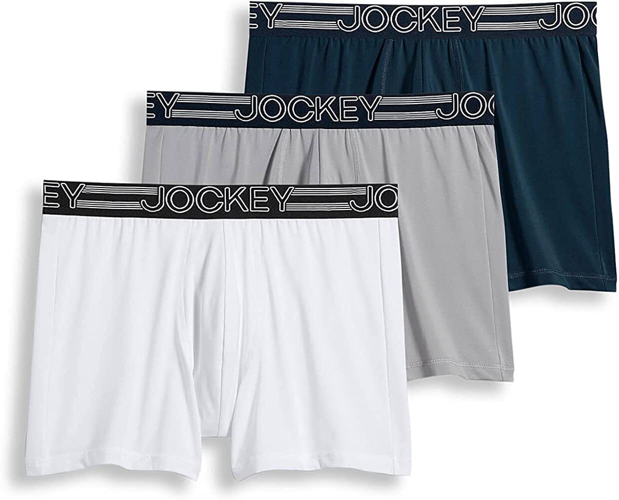 3 OR 4 PAIRS JOCKEY MEN STRETCH MICROFIBER BOXER BRIEFS MEDIUM LARGE XLARGE $34