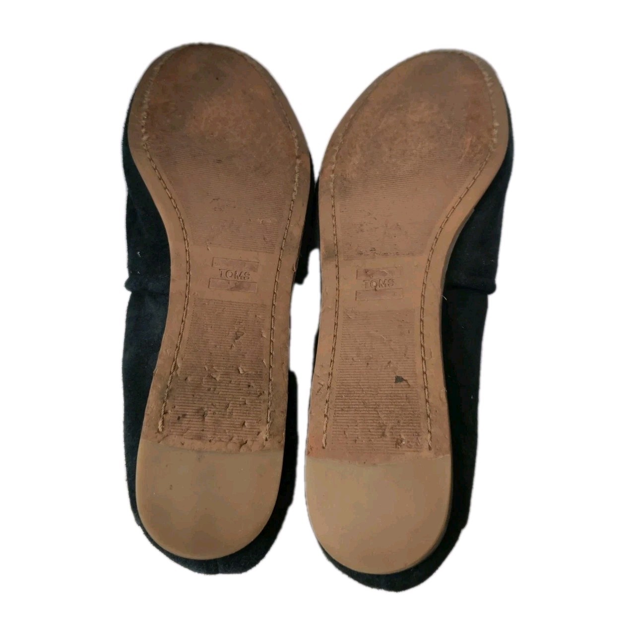 Toms Kelli Slip on Tassel Suede Flats Women Black