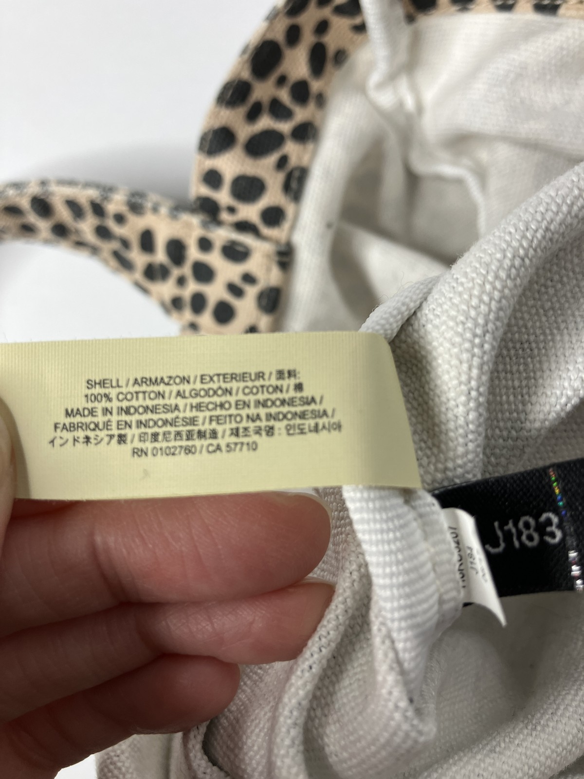Kate Spade New York Leopard Print Cotton Canvas Tote Bag Beige Black Open Top
