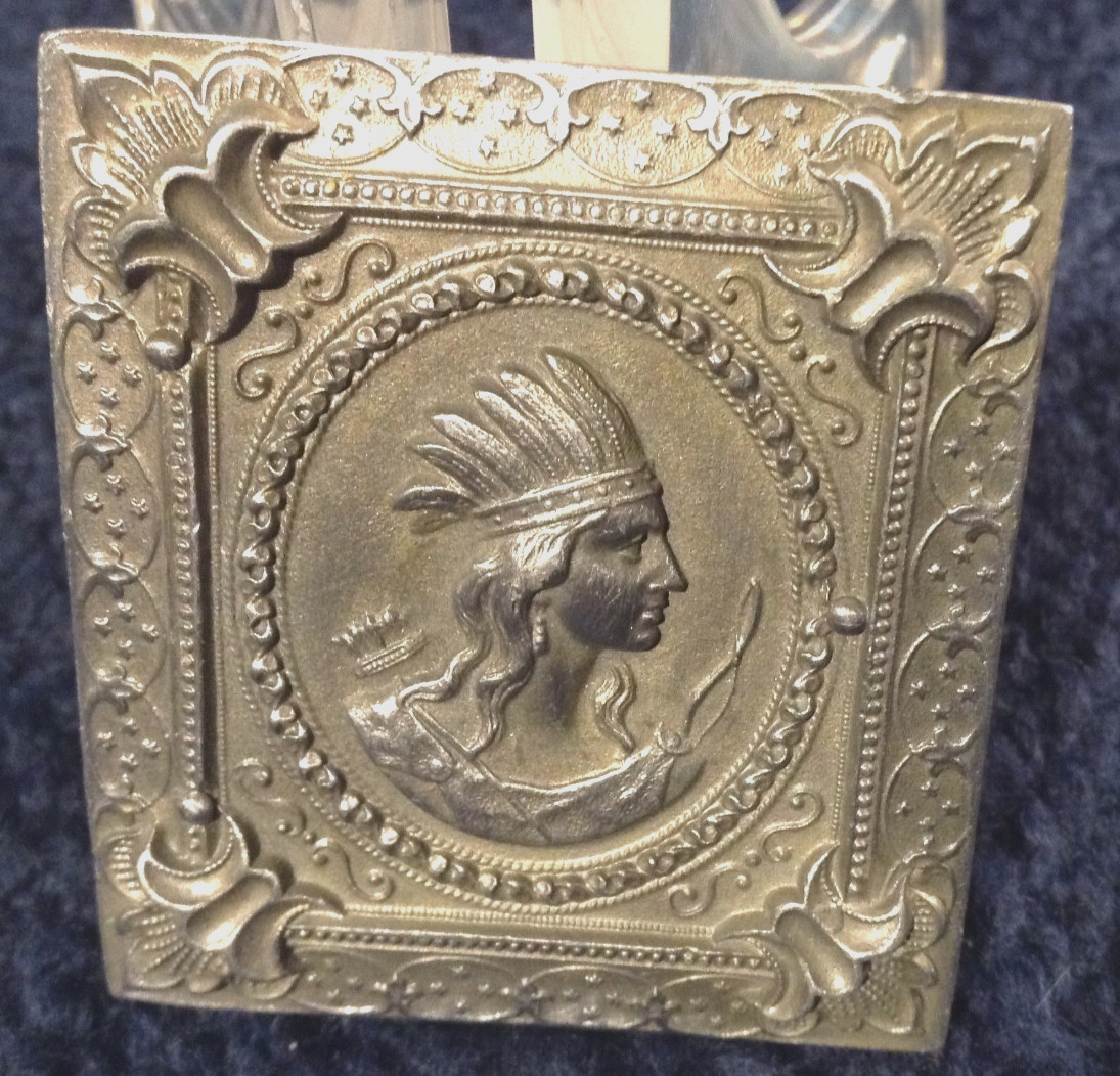 Vintage Bergamot Brass Works Comanche American Indian Portrait Belt Buckle 1975