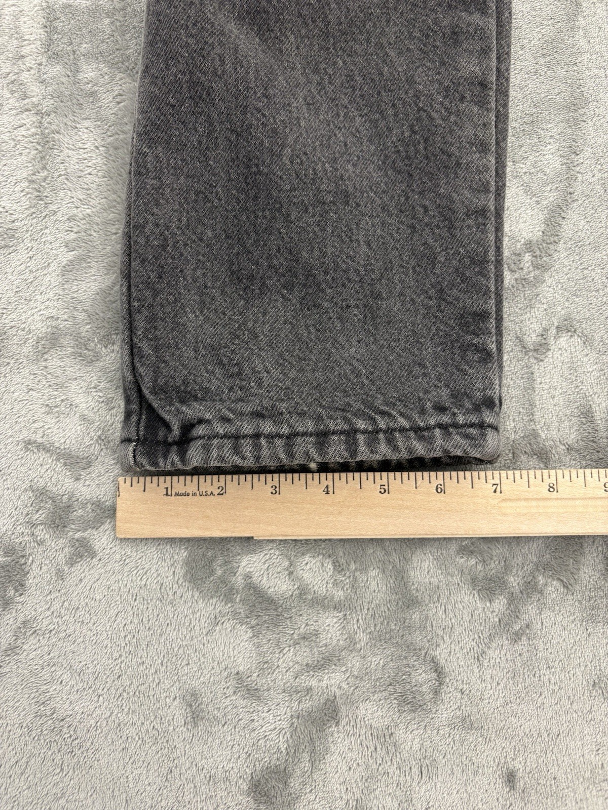 Vintage LL Bean Flannel Lined Jeans Men’s Size 30×29 Black Distressed