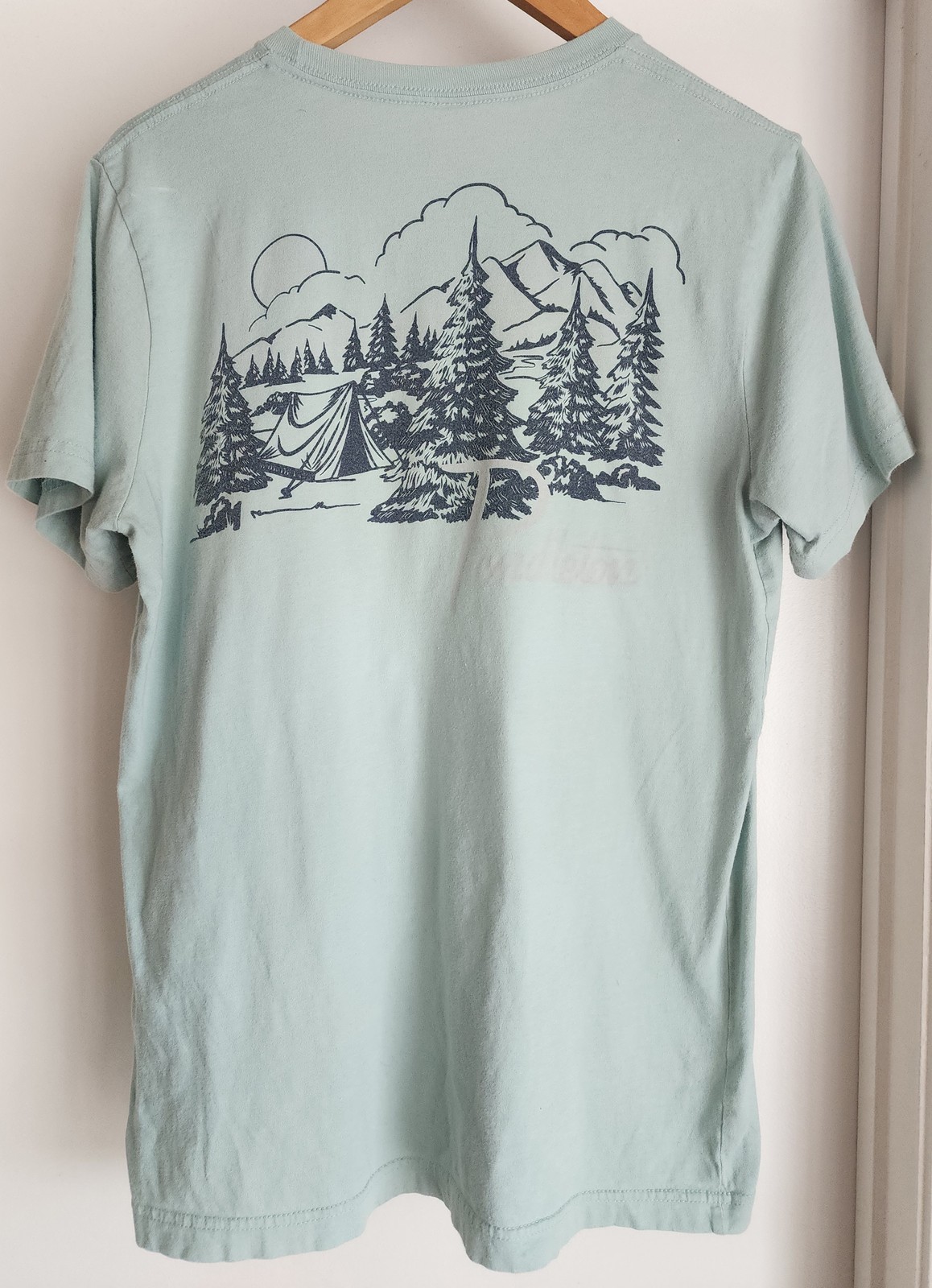 Pendleton Size M Sage Green Graphic Tee Cotton Crew Neck T-Shirt Heritage Logo