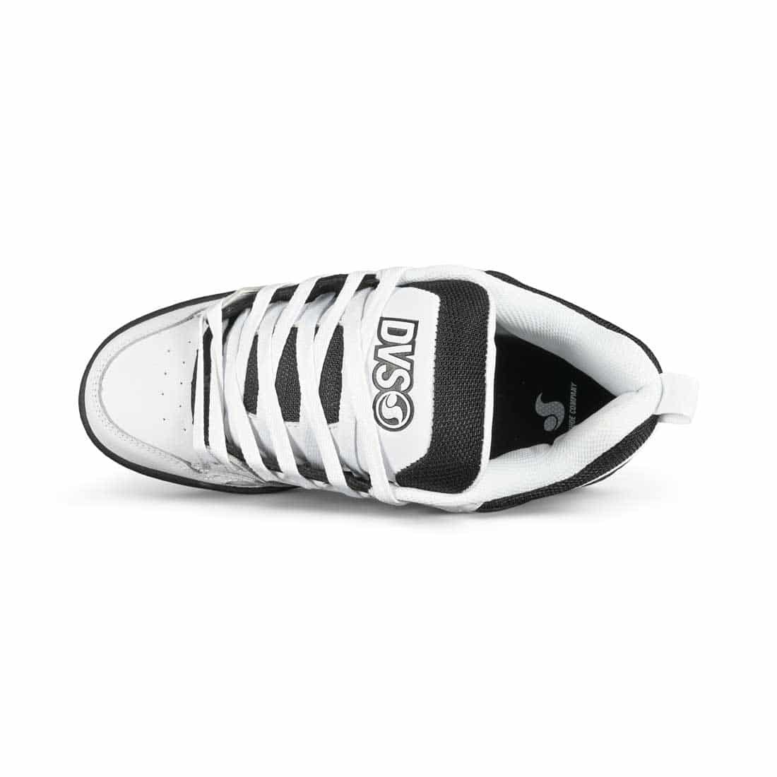 DVS Comanche Skate Shoes – White/Black/White Leather