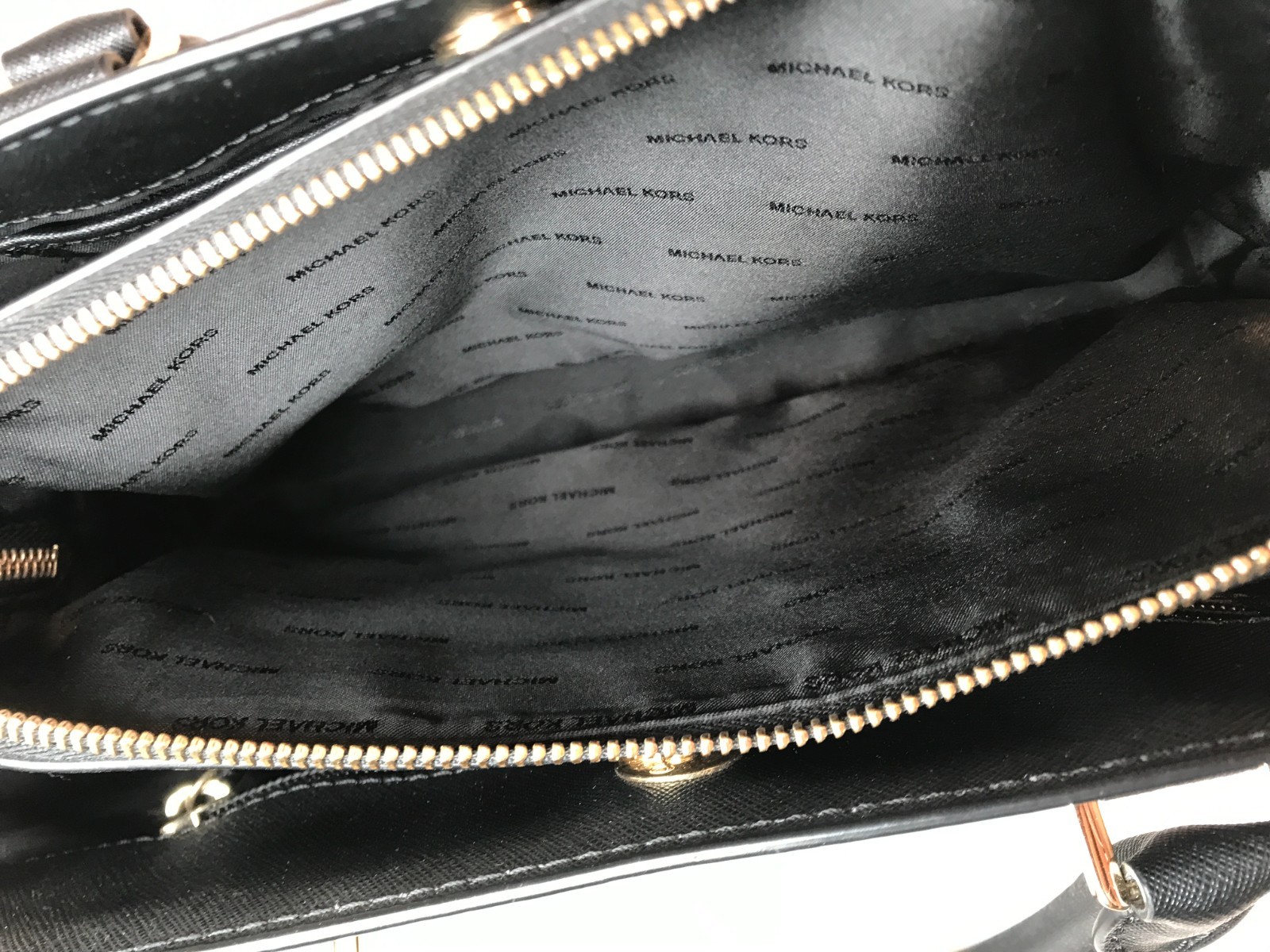 Michael Kors Savannah Large Saffiano Leather Satchel Black Crossbody Handbag